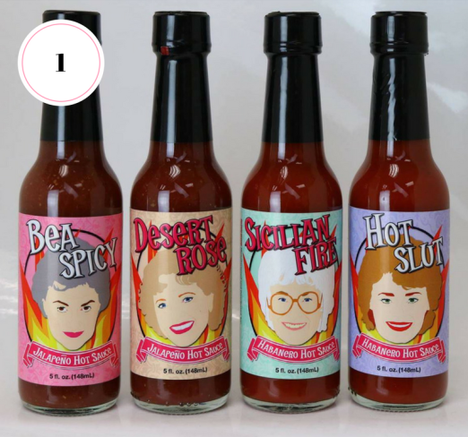 Pack of four Golden Girls hot sauces